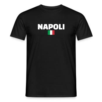 Naples Italie Drapeau italien Italien - T-shirt homme - noir - Devant - AI Model Male 178 light (178cm)