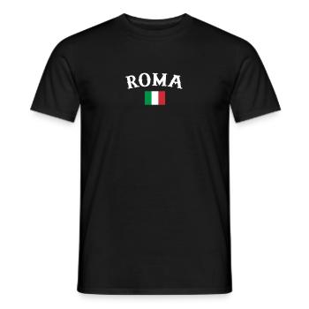 Roma Italien Italienische Flagge Italiener - Männer T-Shirt - Schwarz - Vorne - AI Model Male 178 light (178cm)