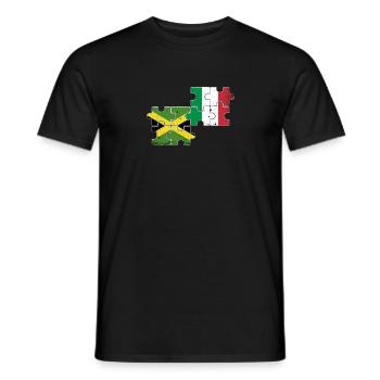 Jamaika Italien Vintage Flagge Jamaikaner - Männer T-Shirt - Schwarz - Vorne - AI Model Male 178 light (178cm)