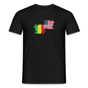 Mali USA Flag Maliens américains - T-shirt homme - noir - Devant - AI Model Male 178 light (178cm)
