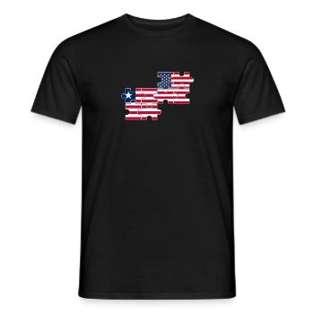 Liberia USA Flag Libériens américains - T-shirt homme - noir - Devant - AI Model Male 178 light (178cm)