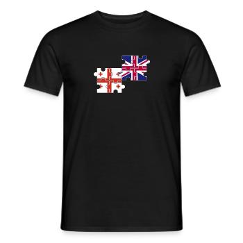 Georgia UK Flag British Georgian - Men's T-Shirt - black - Front - AI Model Male 178 light (178cm)
