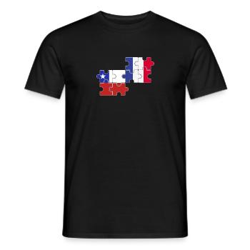 Chile Frankreich Flagge Französisch Chilene - Männer T-Shirt - Schwarz - Vorne - AI Model Male 178 light (178cm)