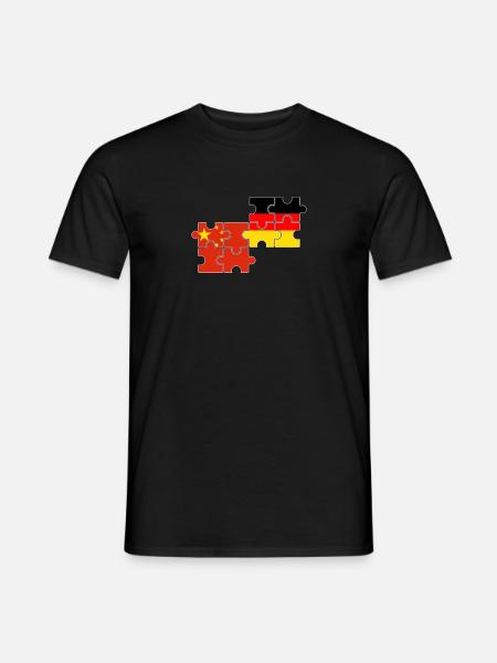 China Germany Flag German Chinese - Men's T-Shirt - black