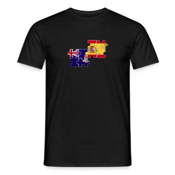 Îles Caïmans Espagne Drapeau Vintage Espagnol - T-shirt homme - noir - Devant - AI Model Male 178 light (178cm)