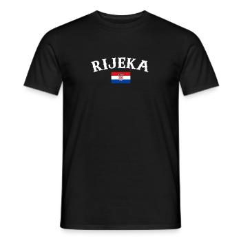 Rijeka Kroatien Kroatische Flagge Kroate - Männer T-Shirt - Schwarz - Vorne - AI Model Male 178 light (178cm)