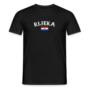 Rijeka Vintage Kroatien Kroatische Flagge Kroate - Männer T-Shirt - Schwarz - Vorne - AI Model Male 178 light (178cm)