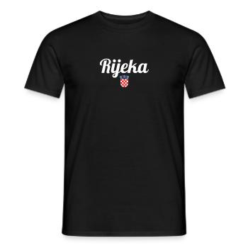 Rijeka Coat of Arms Croatia Croatian Flag Croatian - Men's T-Shirt - black - Front - AI Model Male 178 light (178cm)