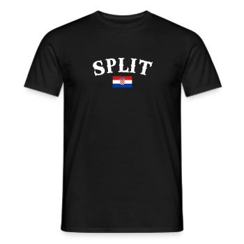 Split Croatie Drapeau croate Croate - T-shirt homme - noir - Devant - AI Model Male 178 light (178cm)