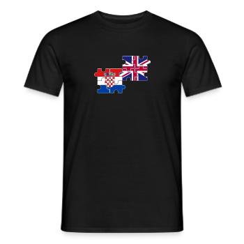 Kroatien UK Flagge Britisch Kroatisch - Männer T-Shirt - Schwarz - Vorne - AI Model Male 178 light (178cm)
