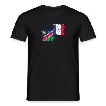 Namibia Frankreich Flagge Französisch Namibier - Männer T-Shirt - Schwarz - Vorne - AI Model Male 178 light (178cm)