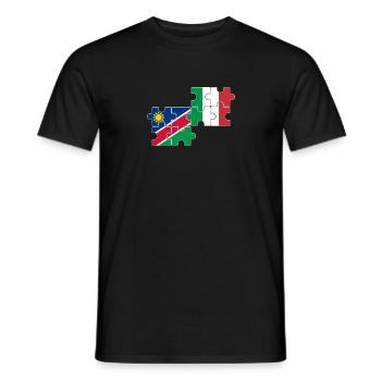 Namibia Italien Flagge Italienisch Namibier - Männer T-Shirt - Schwarz - Vorne - AI Model Male 178 light (178cm)