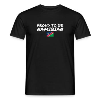 Proud To Be Namibian Namibia Flagge Namibier - Männer T-Shirt - Schwarz - Vorne - AI Model Male 178 light (178cm)