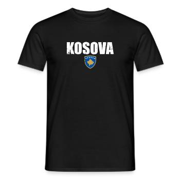 Kosova Vintage Kosovo Kosovarische Flagge Kosovare - Männer T-Shirt - Schwarz - Vorne - AI Model Male 178 light (178cm)