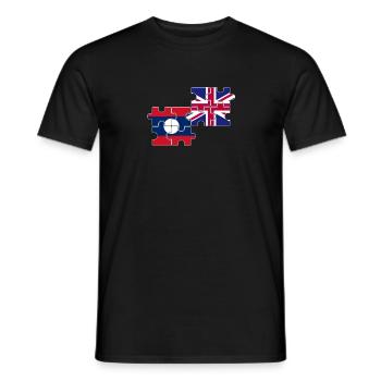 Laos UK Flag British Laotian - Men's T-Shirt - black - Front - AI Model Male 178 light (178cm)