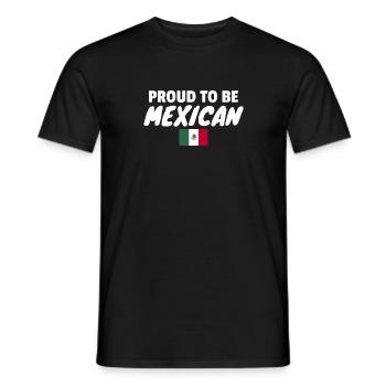 Proud To Be Mexican Mexico Mexican Flag - Men's T-Shirt - black - Front - AI Model Male 178 light (178cm)