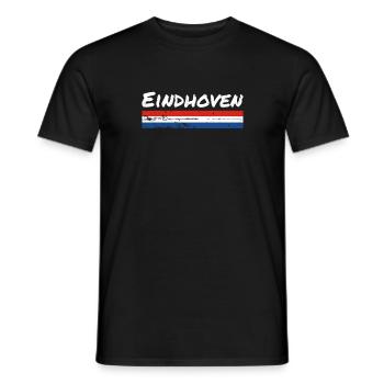 Eindhoven Netherlands Vintage Flag - Men's T-Shirt - black - Front - AI Model Male 178 light (178cm)