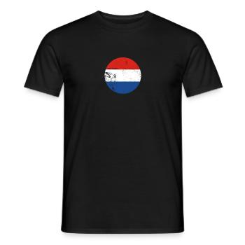 Netherlands Vintage Dutch Flag - Men's T-Shirt - black - Front - AI Model Male 178 light (178cm)