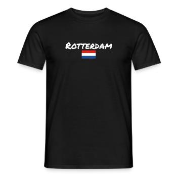 Rotterdam, Netherlands, Dutch flag - Men's T-Shirt - black - Front - AI Model Male 178 light (178cm)