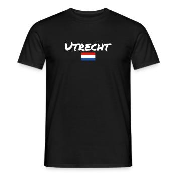 Utrecht Netherlands Dutch flag - Men's T-Shirt - black - Front - AI Model Male 178 light (178cm)