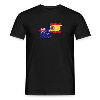 Neuseeland Spanien Flagge Neuseeländer - Männer T-Shirt - Schwarz - Vorne - AI Model Male 178 light (178cm)