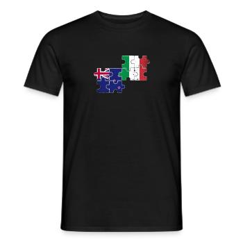 Neuseeland Italien Vintage Flagge Neuseeländer - Männer T-Shirt - Schwarz - Vorne - AI Model Male 178 light (178cm)