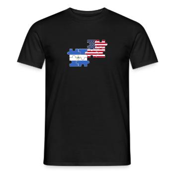 Nicaragua USA Flag American Nicaraguan - Men's T-Shirt - black - Front - AI Model Male 178 light (178cm)