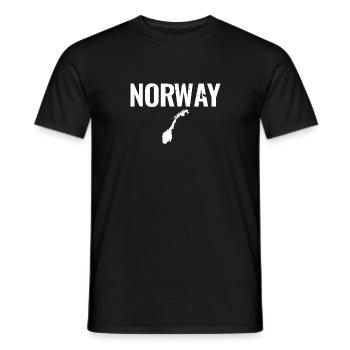 Norway Vintage Karte Norwegen Norwegische Norweger - Männer T-Shirt - Schwarz - Vorne - AI Model Male 178 light (178cm)