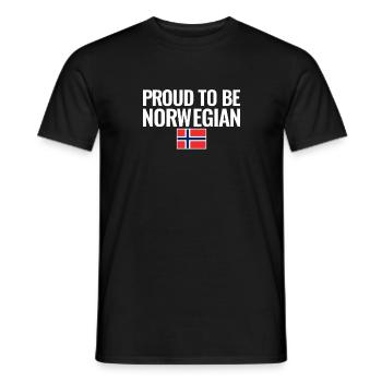 Fier d’être norvégien Norvège Drapeau norvégien - T-shirt homme - noir - Devant - AI Model Male 178 light (178cm)