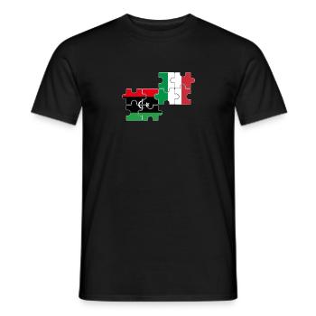 Libya Italy Flag Italian Libyan - Men's T-Shirt - black - Front - AI Model Male 178 light (178cm)