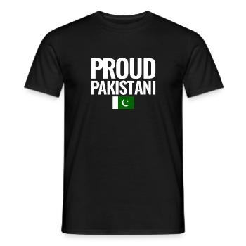 Proud Pakistani Pakistan Pakistani Flag - Men's T-Shirt - black - Front - AI Model Male 178 light (178cm)
