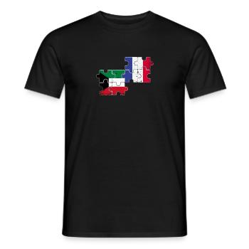 Kuwait Frankreich Vintage Flagge Kuwaiter - Männer T-Shirt - Schwarz - Vorne - AI Model Male 178 light (178cm)