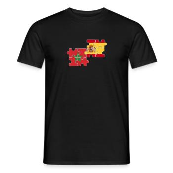 Marokko Spanien Flagge Spanisch Marokkaner - Männer T-Shirt - Schwarz - Vorne - AI Model Male 178 light (178cm)