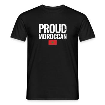 Proud Moroccan Vintage Marokko Flagge Marokkaner - Männer T-Shirt - Schwarz - Vorne - AI Model Male 178 light (178cm)