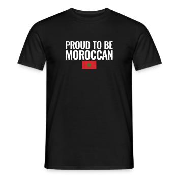 Fier D’être Marocain Drapeau Marocain Marocain - T-shirt homme - noir - Devant - AI Model Male 178 light (178cm)