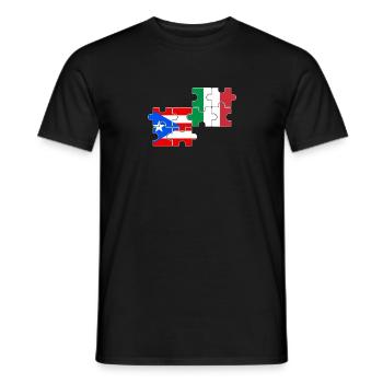 Puerto Rico Italy Flag Puerto Rican - Men's T-Shirt - black - Front - AI Model Male 178 light (178cm)