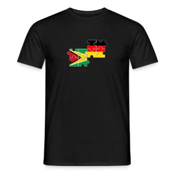 Guyane Allemagne Drapeau Allemand Guyanais - T-shirt homme - noir - Devant - AI Model Male 178 light (178cm)