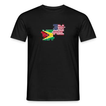 Guyane USA Vintage drapeau Guyane américaine - T-shirt homme - noir - Devant - AI Model Male 178 light (178cm)