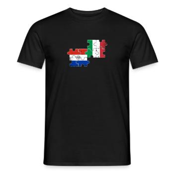Paraguay Italien Vintage Flagge Paraguayer - Männer T-Shirt - Schwarz - Vorne - AI Model Male 178 light (178cm)