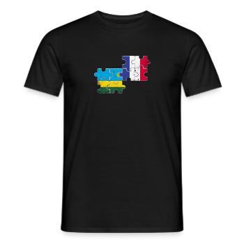Ruanda Frankreich Vintage Flagge Franzose Ruandese - Männer T-Shirt - Schwarz - Vorne - AI Model Male 178 light (178cm)