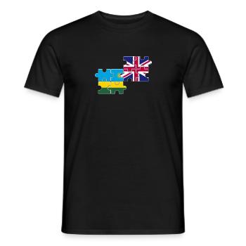 Ruanda UK Flagge Britisch Ruandisch - Männer T-Shirt - Schwarz - Vorne - AI Model Male 178 light (178cm)