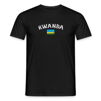 Rwanda Vintage Ruandische Flagge Ruandese - Männer T-Shirt - Schwarz - Vorne - AI Model Male 178 light (178cm)