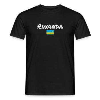Rwanda Vintage Ruandische Flagge Ruandese - Männer T-Shirt - Schwarz - Vorne - AI Model Male 178 light (178cm)