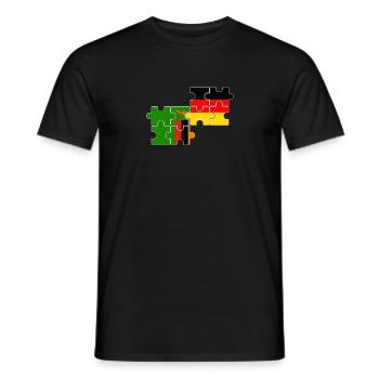 Zambie Allemagne Drapeau Allemagne Zambier - T-shirt homme - noir - Devant - AI Model Male 178 light (178cm)