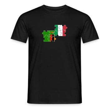 Sambia Italien Flagge Italiener Sambier - Männer T-Shirt - Schwarz - Vorne - AI Model Male 178 light (178cm)