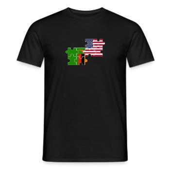 Sambia USA Flagge Amerikanisch Sambier - Männer T-Shirt - Schwarz - Vorne - AI Model Male 178 light (178cm)
