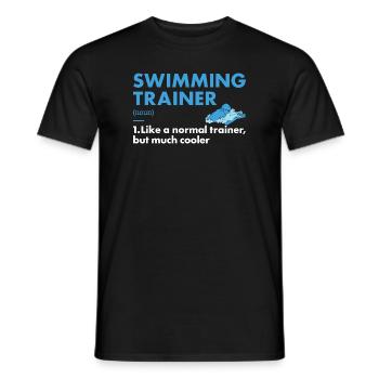 Sport Trainer Swimming - Männer T-Shirt - Schwarz - Vorne - AI Model Male 178 light (178cm)