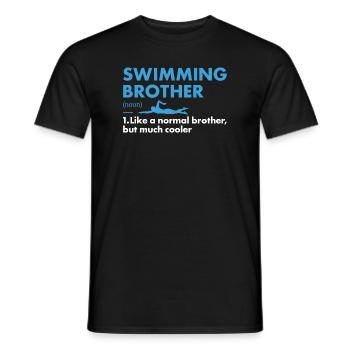 Sport Brother Swimming - Männer T-Shirt - Schwarz - Vorne - AI Model Male 178 light (178cm)