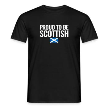 Proud To Be Scottish Scotland Flag Scottish - Men's T-Shirt - black - Front - AI Model Male 178 light (178cm)