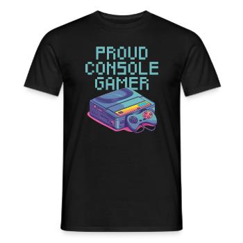 Proud Console Gamer - leicht - Männer T-Shirt - Schwarz - Vorne - AI Model Male 178 light (178cm)